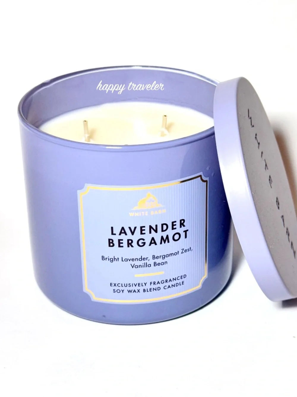 LAVENDER BERGAMOT 3 Wick Candle - Picture 2 of 3